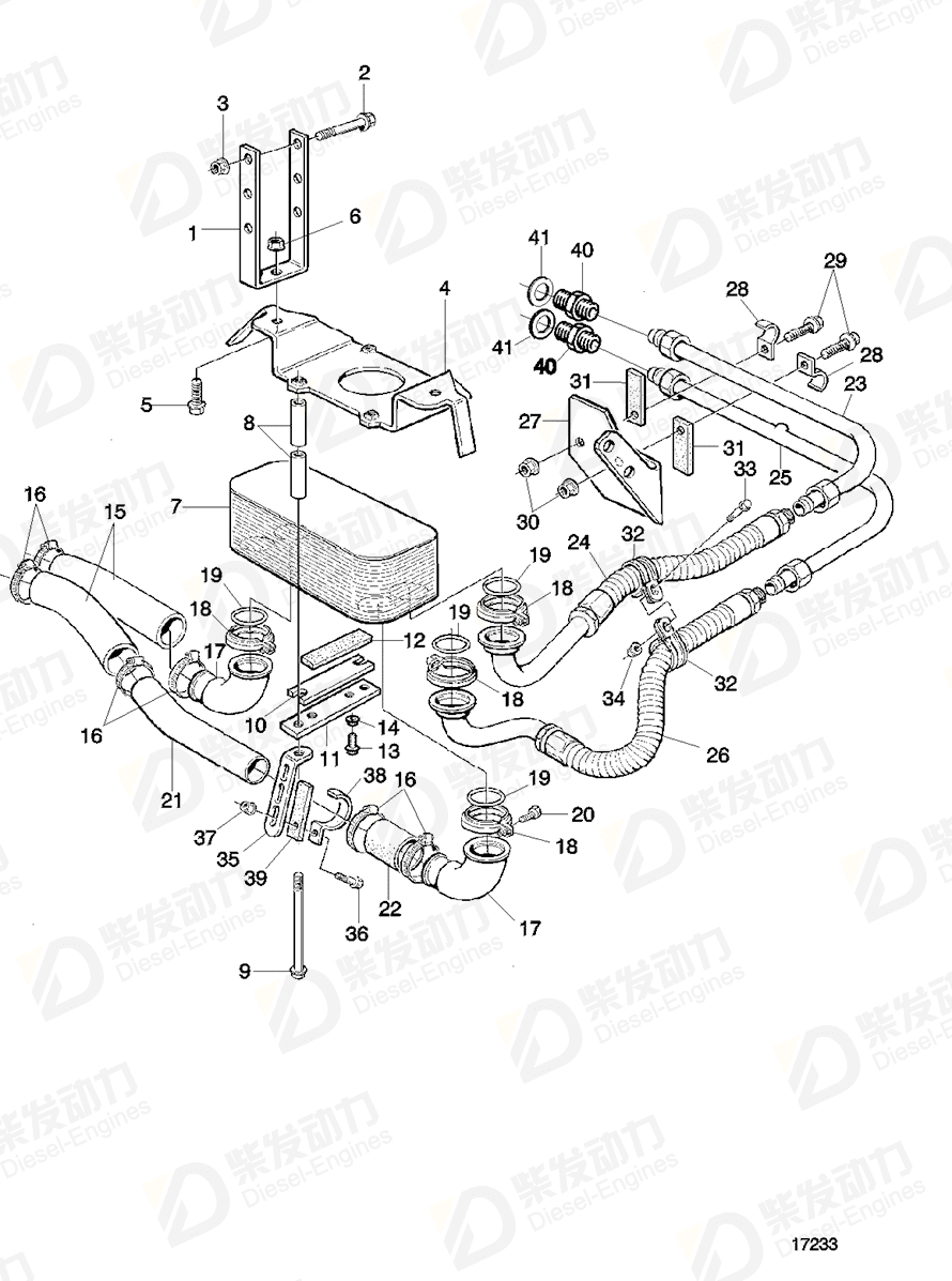 VOLVO Heat Exchanger 11110107 Drawing